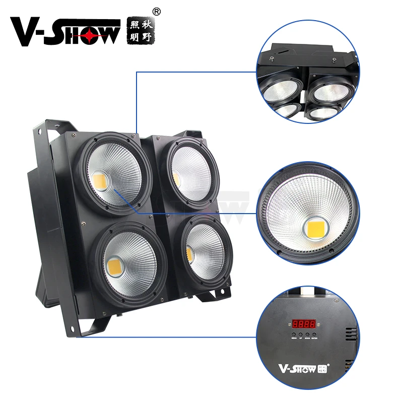 

COB LED BLINDER 4 x 100W White Color Stage Led Audience Light Matrix Pixel COB Lamp Control DMX/Auto/Sound Music Control