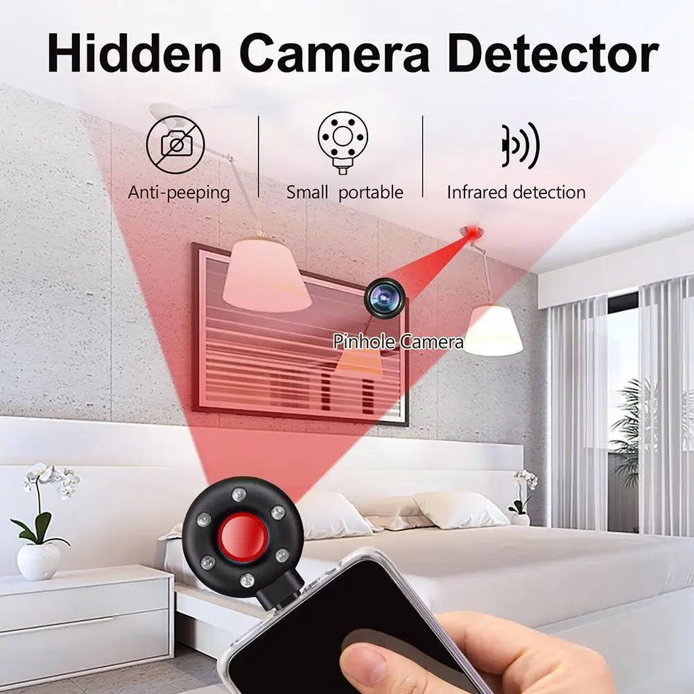 

Portable Anti Hidden Camera Infrared Handheld Anti-peeping Finder For Screening Pinhole & Cameras D2q1