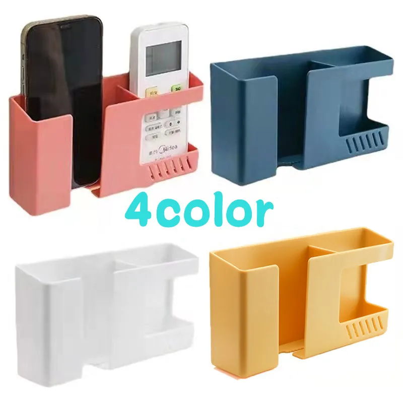 

Multifunctional Wall-mounted Storage Box Durable ABS Phone Holder 4 Color Strong Self-adhesive Plug Charging Hanger Organization