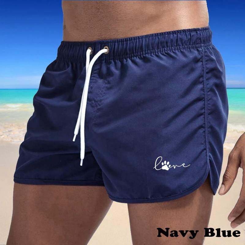 Сексуальные мужские пляжные трусы с милым принтом лап быстросохнущие летние мужские пляжные шорты Спортивные Повседневные Шорты Для Фитнеса пляжная одежда плавательная одежда