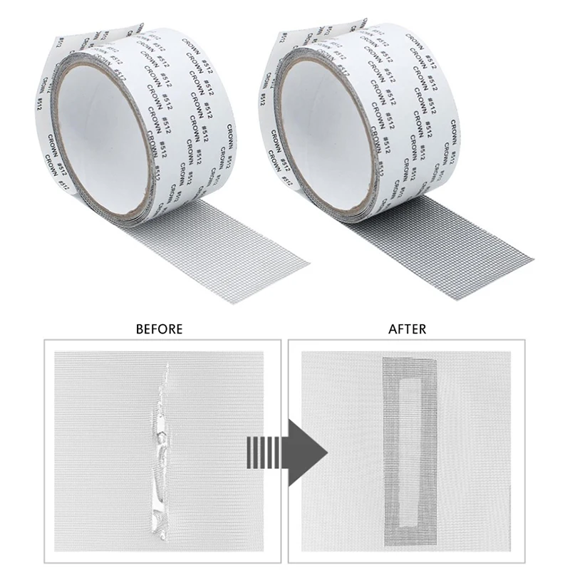 

Window Screen Repair Tape Self-adhesive Net Door Fix Patch Anti-Insect Mosquito Netting Mesh Sticky Screen Repair Broken Holes