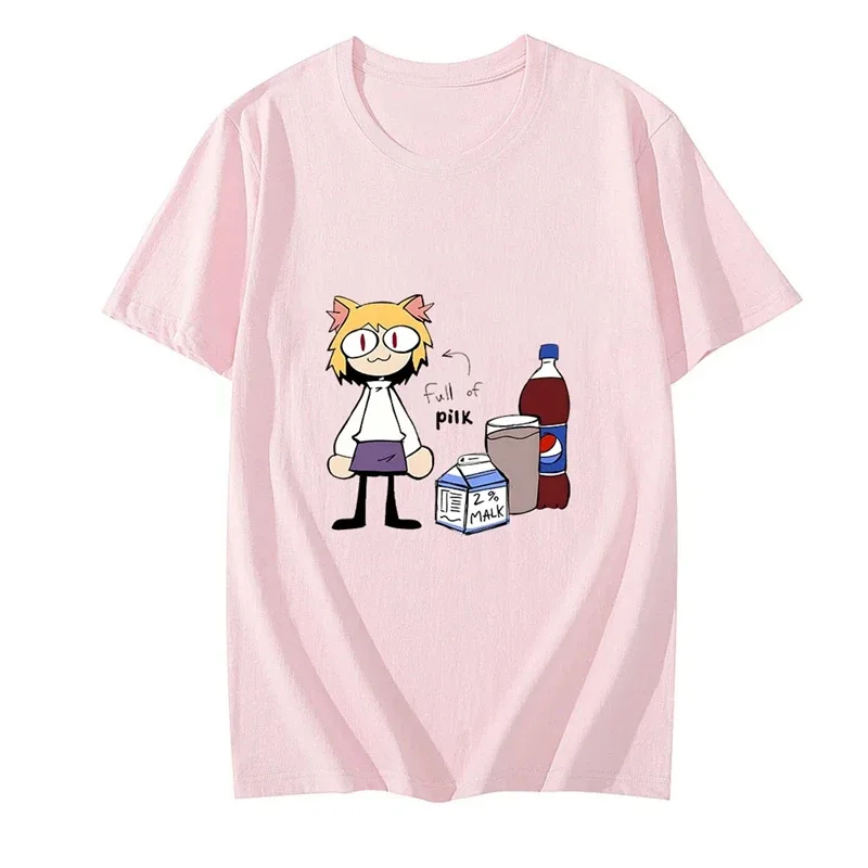 Футболка Melty Blood Neco Arc Для Мужчин И Женщин Повседневная Свободная С Короткими