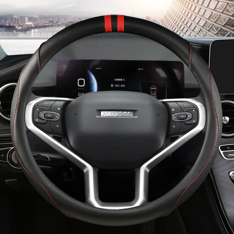 

Microfiber Leather 38cm Car Steering Wheel Cover For Haval F5 F7 F7X H2 H2S H3 H4 H5 H6 H6S H7 H8 H9 M6 Jolion Auto Accessoires
