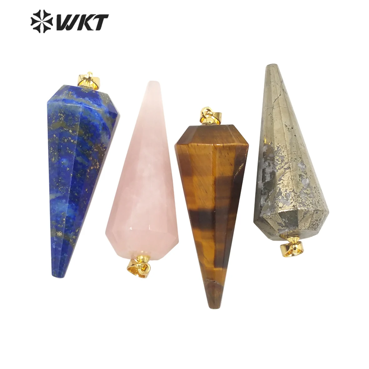 

WT-P1803 WKT 2022 Beautiful Style Cone Shape Natural Gemstones Women Gift Pendant For Wedding Party Trend Jewelry Nice