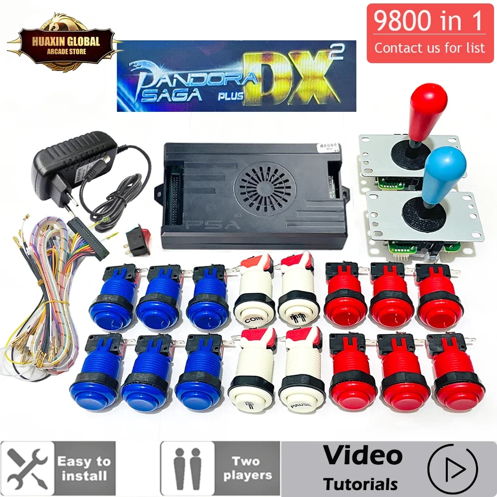 9800 в 1 Pandora Saga Box DX Special Plus DIY Kit 8-позиционный джойстик американском стиле кнопка