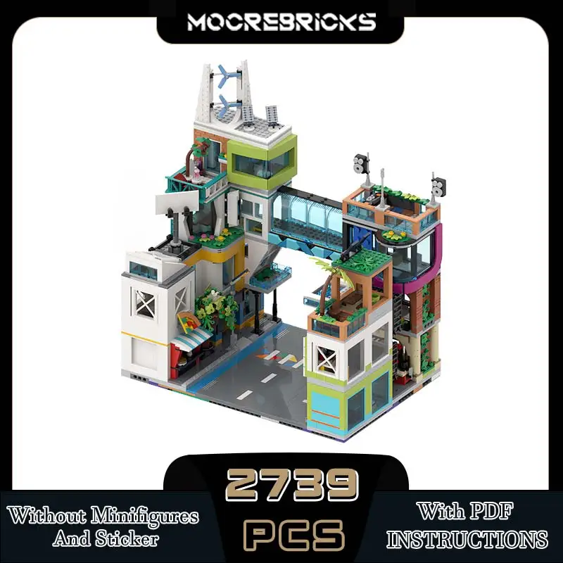 Современный город MOC центр города отель и ветеринар модульный офис архитектура