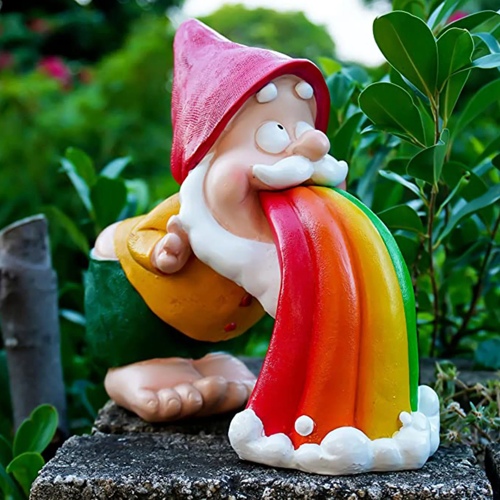 

Garden Gnomes Decorations Gnome Are Throwing Up Rainbow In Your Garden Funny Naughty Gnomes Figurine Outdoor Lawn Ornaments