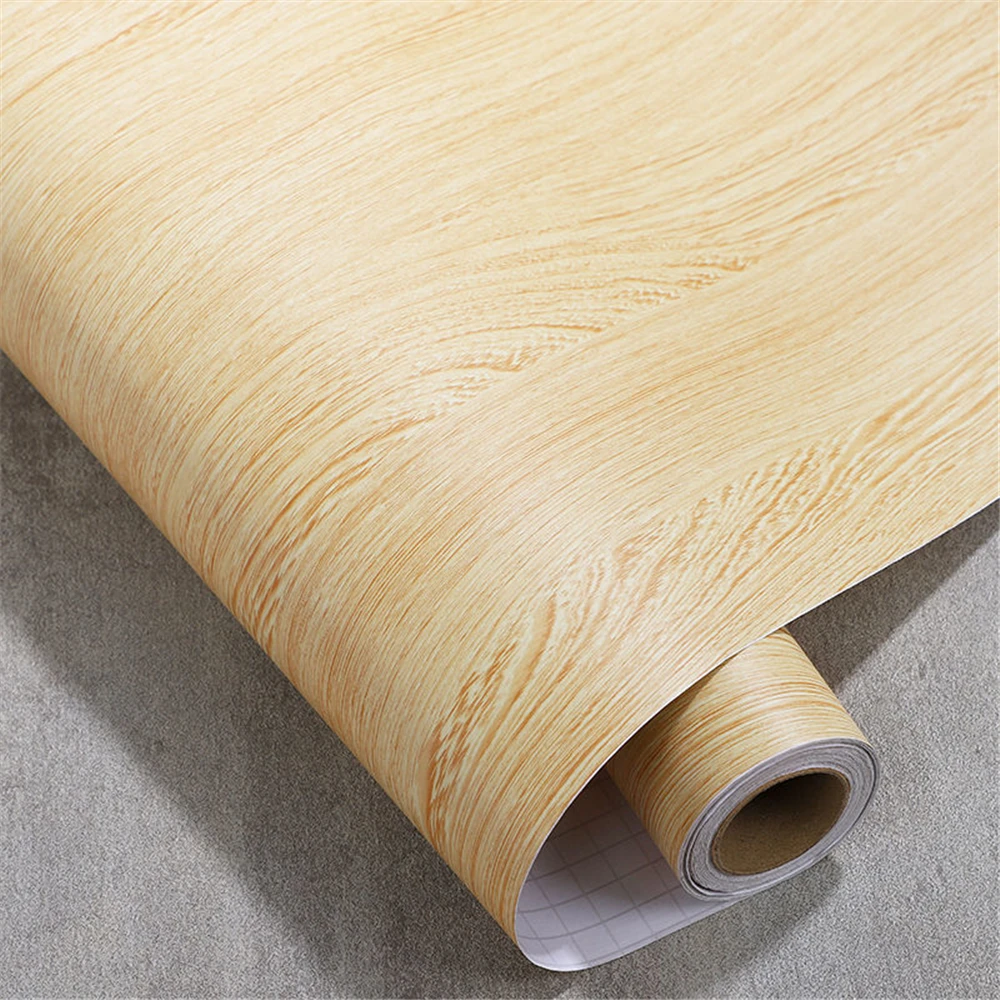 Wood Grain Stickers for Wardrobe Table PVC Waterproof Self Adhesive Wallpaper Home Decor  Wood Contact Paper