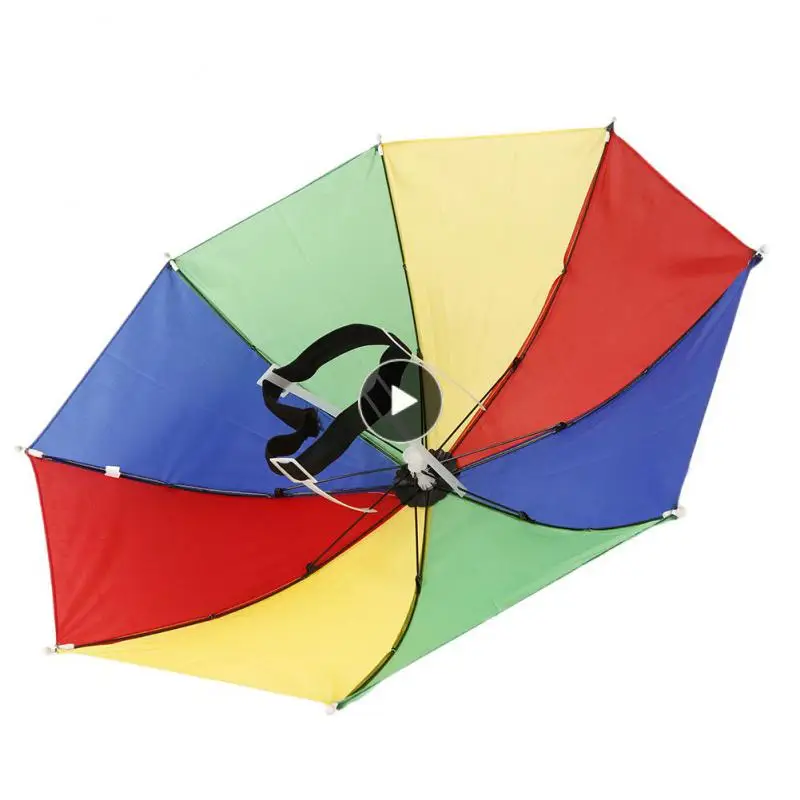 

Outdoor Foldable Sun Umbrella Hat Golf Fishing Camping Headwear Cap Head Hat Portable Rain Umbrella Hat Army Green Foldable