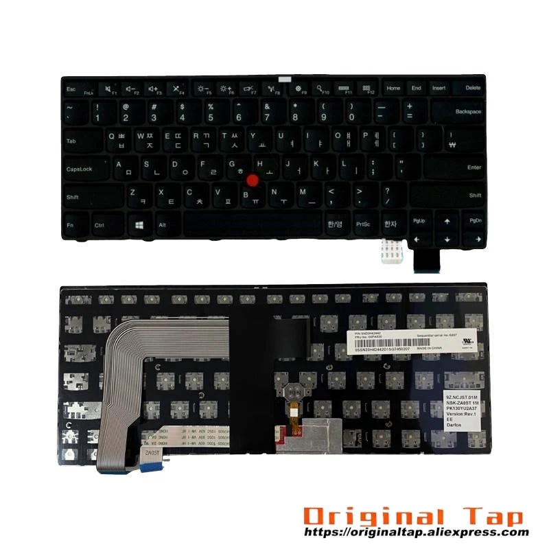 Корейская клавиатура KR для Lenovo Thinkpad 13 Gen 1 T460s 01YR078 01YT132 00PA525 00PA443
