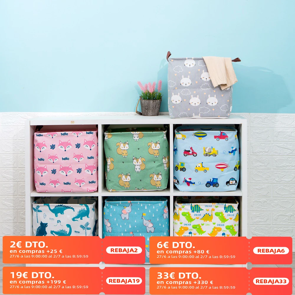 2021 New Cube Folding Storage Box Clothes Storage Bins For Toys Organizers Baskets for Nursery Office Closet Shelf