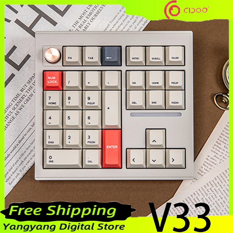 Новая Механическая клавиатура CIDOO V33 из алюминиевого сплава подкладка прокладка