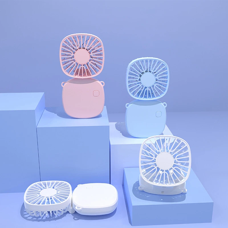 

Уличный подвесной шейный складной портативный мини-вентилятор для офиса Настольный квадратный бесшумный USB Перезаряжаемый Карманный вентилятор