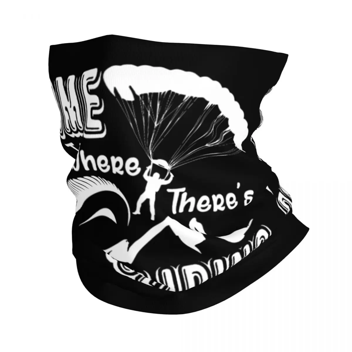 

Home Is Where There's Paragliding Bandana Neck Cover Face Scarf Multifunctional Face Mask Cycling for Men Women Adult Breathable