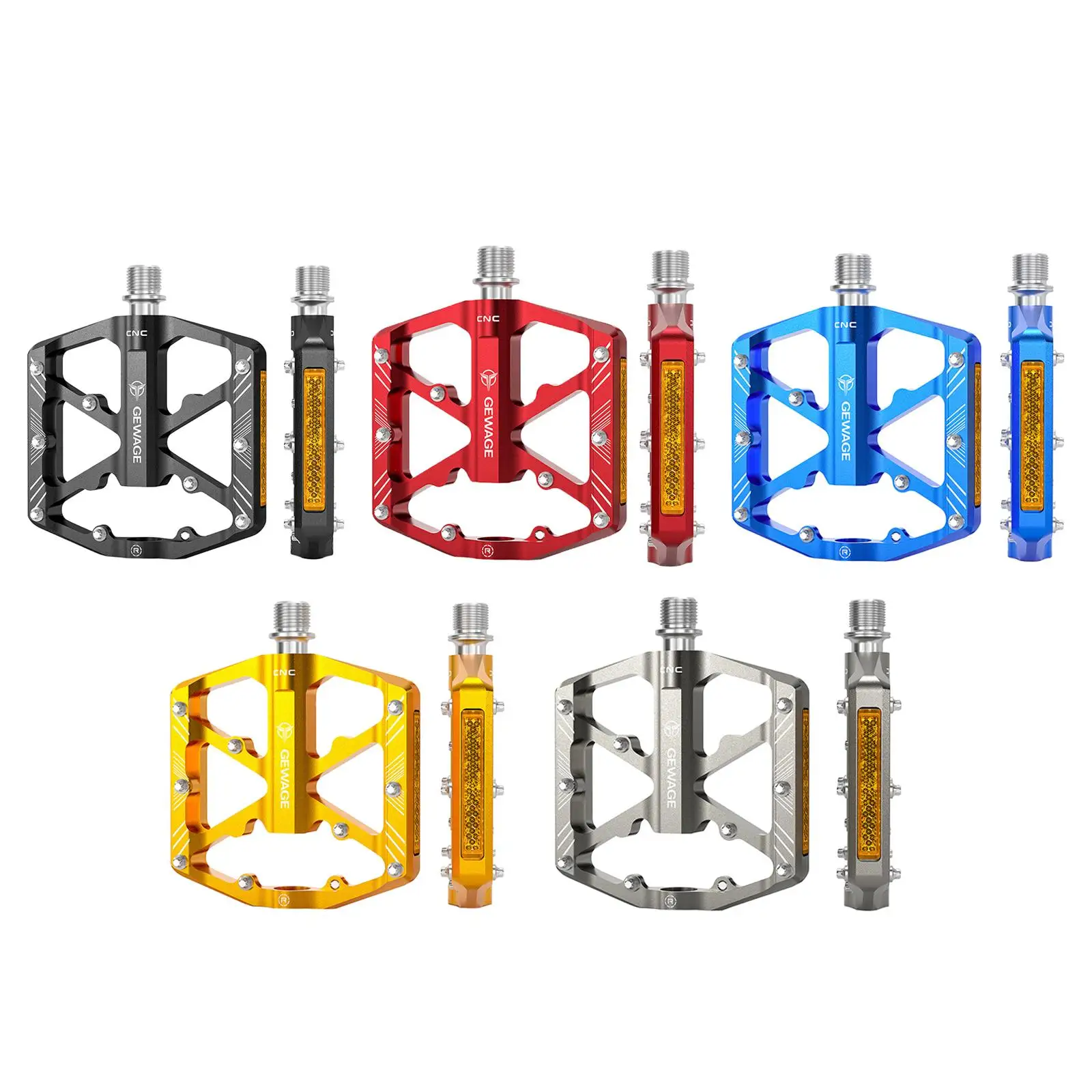 

Универсальные педали для горного велосипеда с противоскользящими гвоздями, алюминиевый корпус с ЧПУ