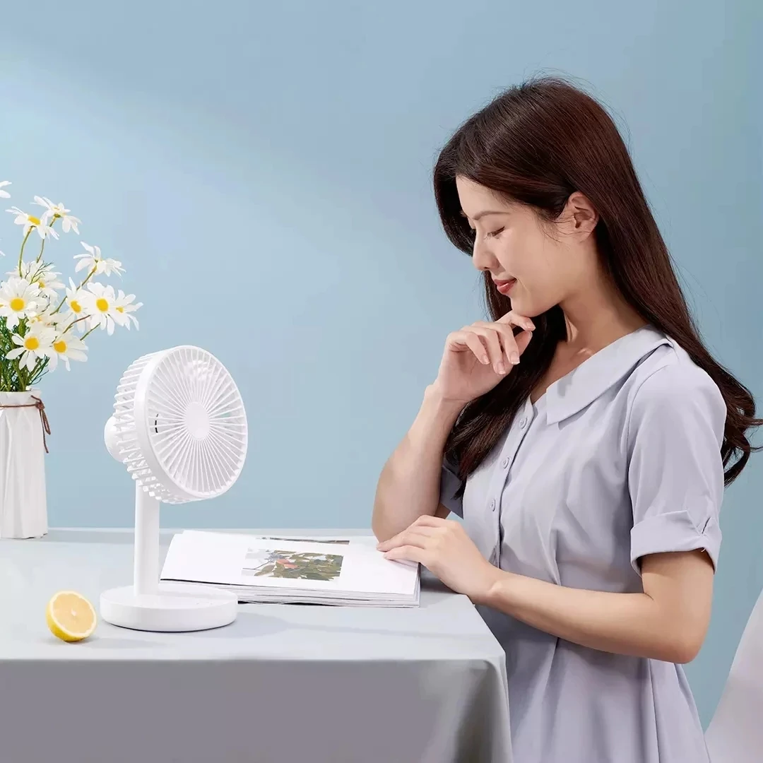 Настольный вентилятор Xiaomi Jipin емкость аккумулятора 4000 мАч 4 режима портативный