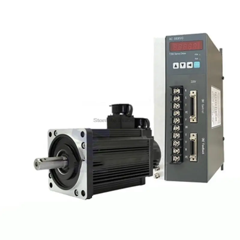 750W Absolute Value Servo Motor Set AC 220V 3000rpm 2.39NM 80ST-M02430 with Drive