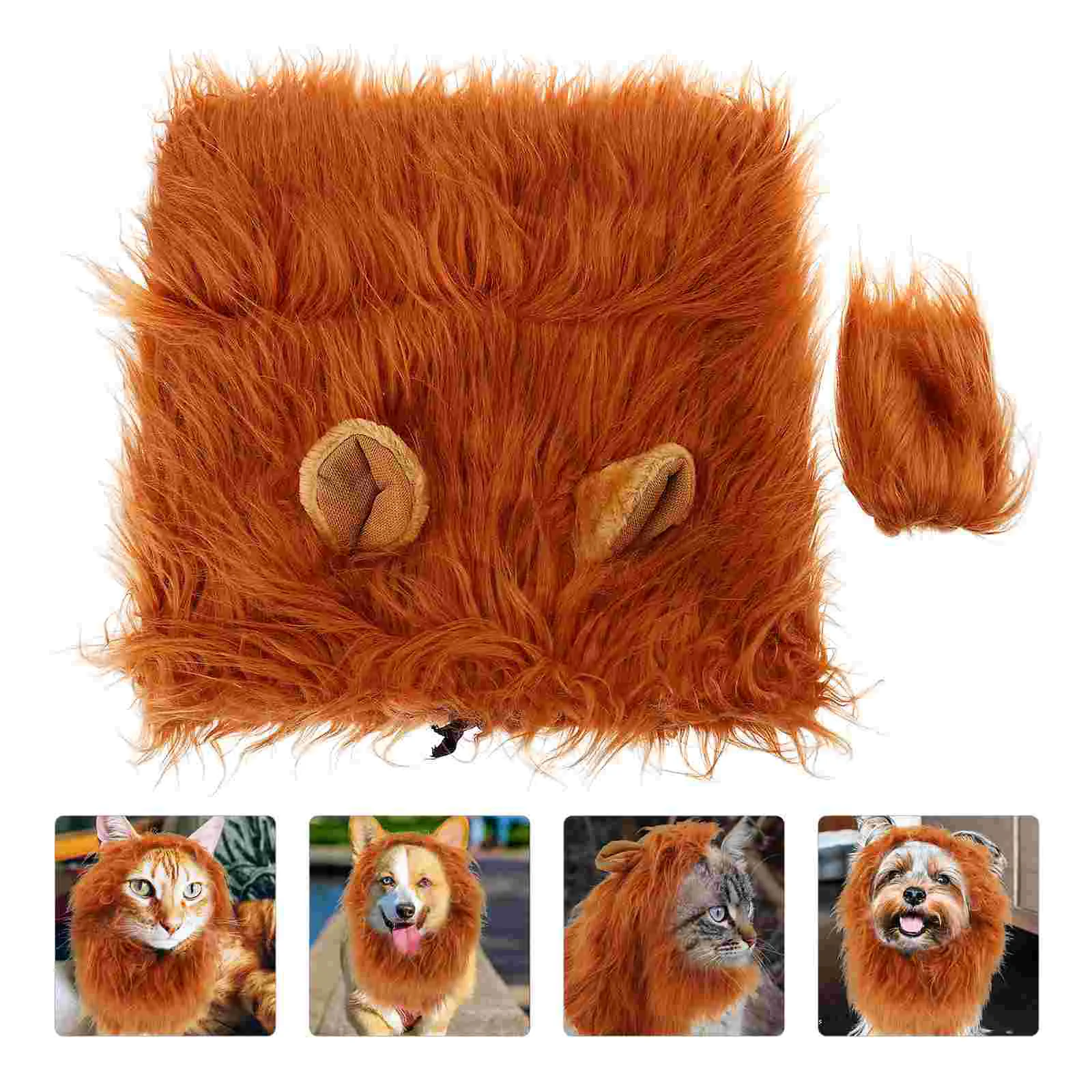 

1 Set Party Wig for Cat Golden Retriever Mane Little Hair