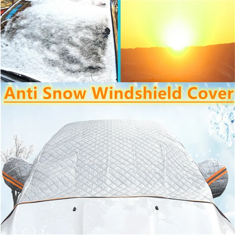 

Universal Exterior Car Windscreen Mirror Windshield Anti Snow Cover Frost Ice Dust Anti Sun Shade Shield Reflective Strip Cover