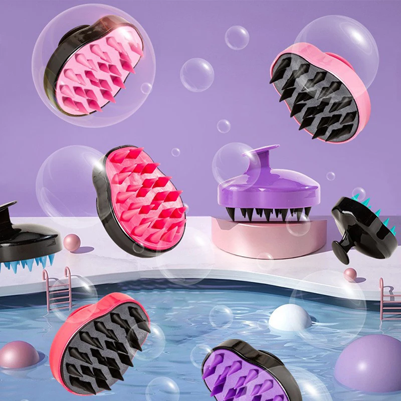 

Hair Scalp Massager Shampoo Brush Soft Massage Shampoo Brush Clean Scalp Bath Comb Scalp Beauty Health