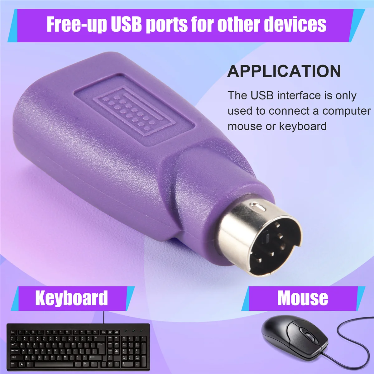 Разъем PS2 — USB мини-адаптер компьютерной мыши и клавиатуры конвертер