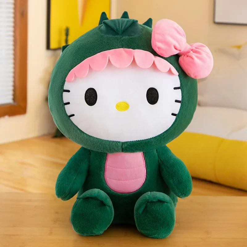 Sanrio 35/50/65 см аниме динозавры Hello Kitty плюшевые игрушки Kawaii большая подушка