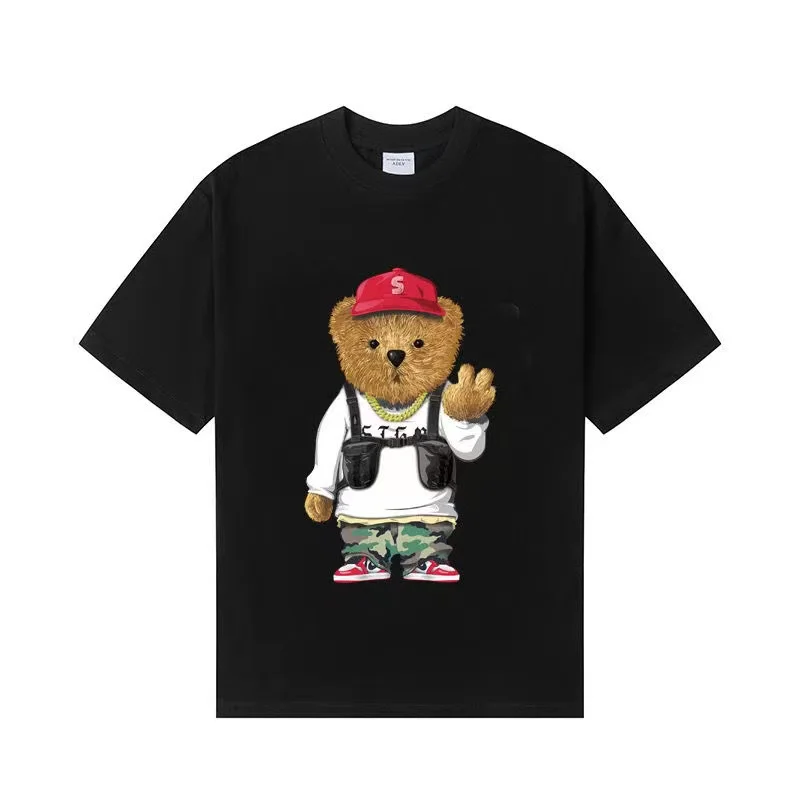 

2023 New Cotton Loose Tops Tees Summer Couple Short-Sleeved Ins Trendy Brand Classic Top Oversized Men's A T-Shirt Men's T-Shirt