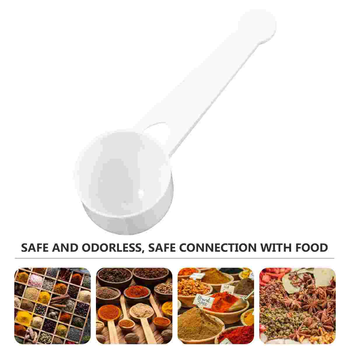 100 шт. мини ложка для измерения, инструменты для приготовления пищи, ручка 10,5x3,5X3 см, белая пластиковая столовая ложка