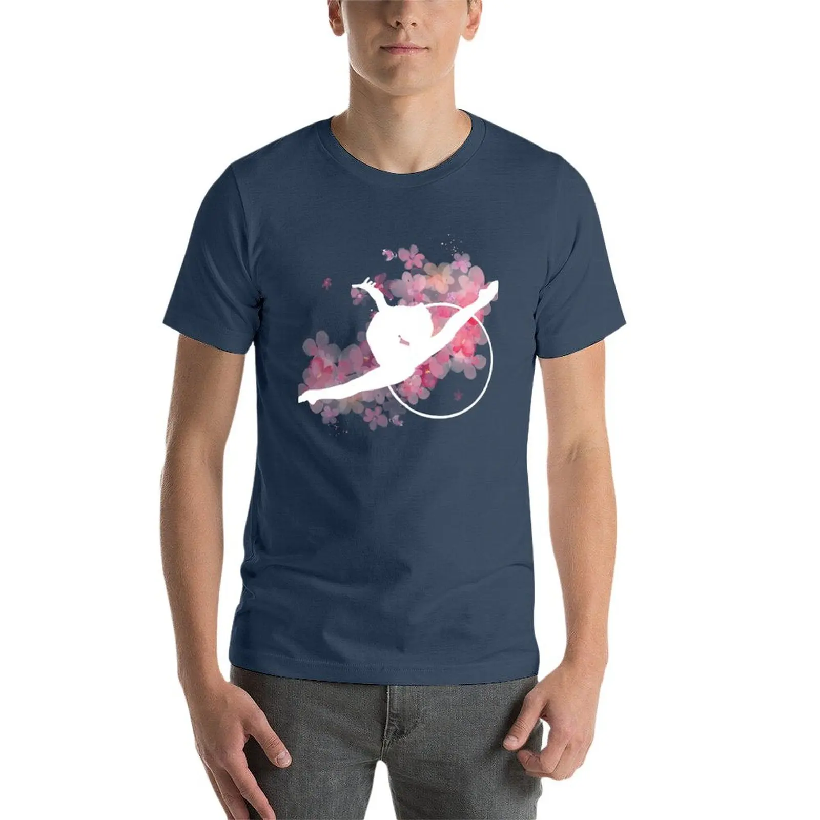 Белая футболка для художественной гимнастики Leap с обручем подарки парня аниме