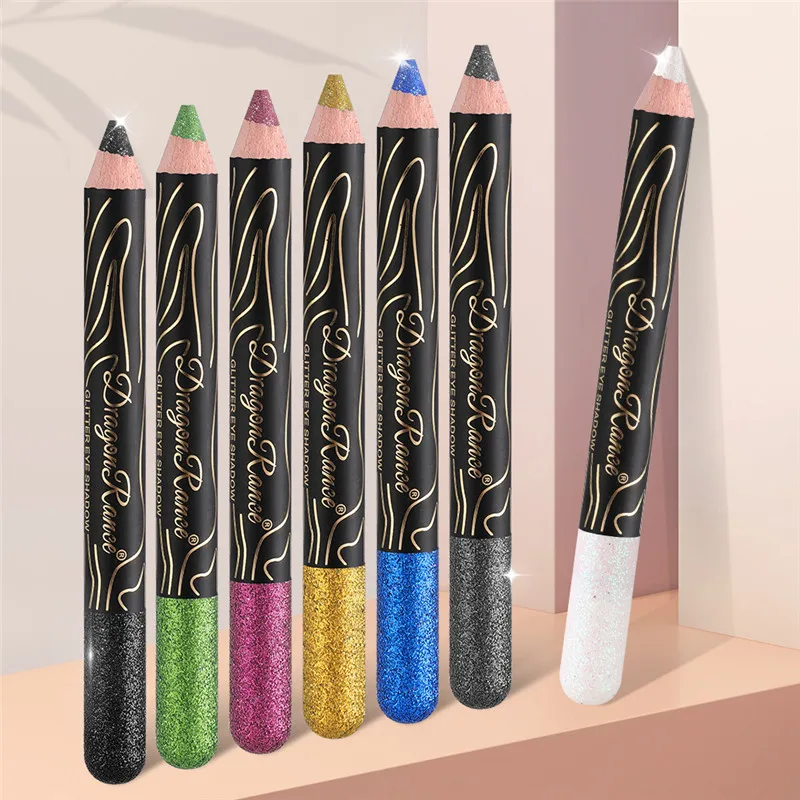 12 Color Glitter Eye Shadow Pencil Silkworm Pen Pearlescent 
