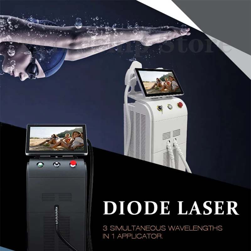 

2022 Professional High Technology 808mn Diode Laser Ice Titanium Hair Removal Machine With 800W-1200W Handle For Salon Device