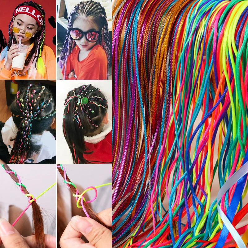 

Women Elastic Hair Band Gradient Dirty Braided Ponytail Braided Hair Styling Tools Rubber Band Hair Accessories Wig Headdress