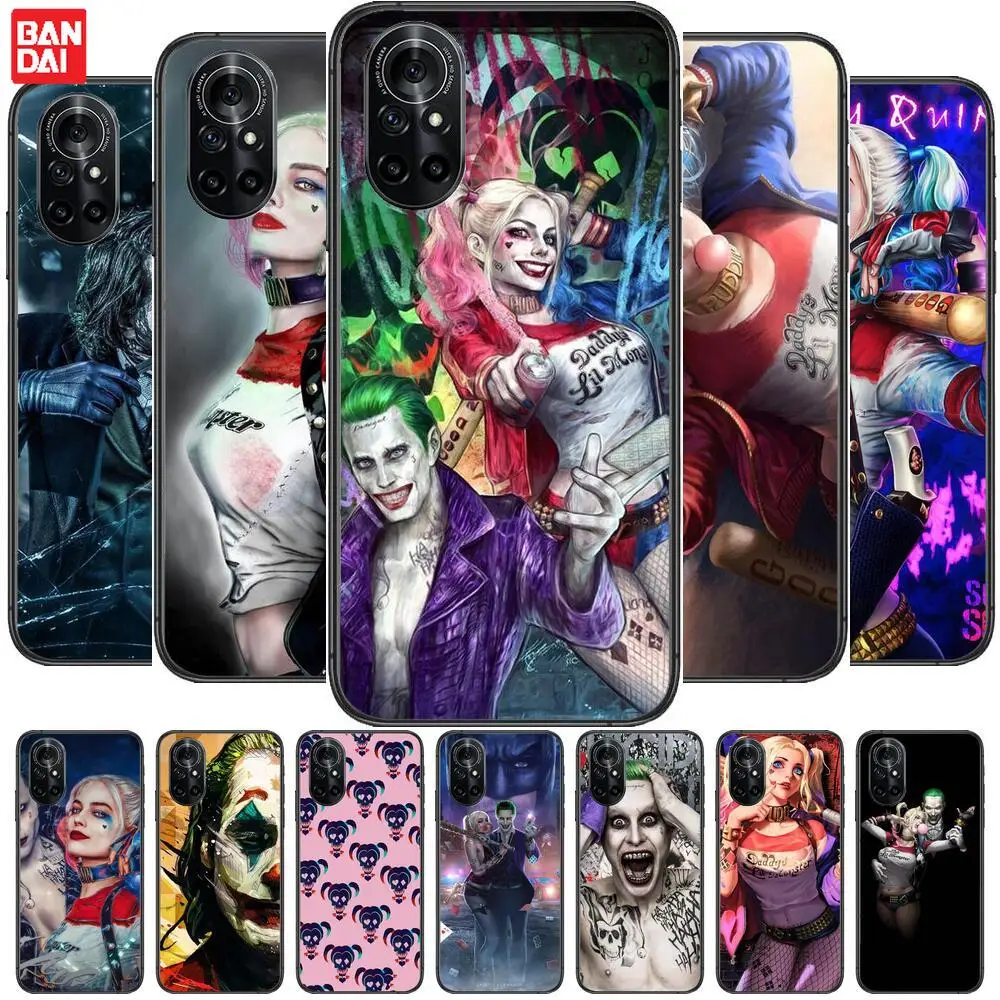 

cool H-Harley Quinn Clear Phone Case For Huawei Honor 20 10 9 8A 7 5T X Pro Lite 5G Black Etui Coque Hoesjes Comic Fash design