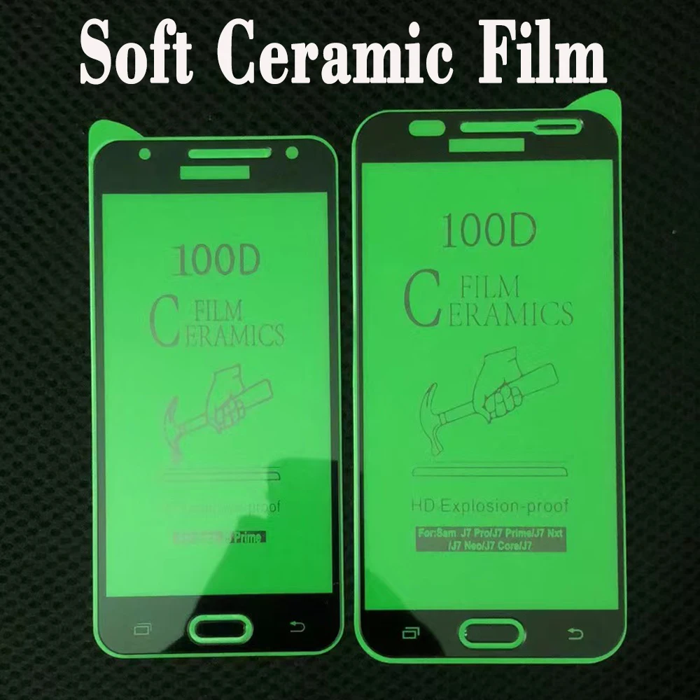 

50Pcs 100D Soft Ceramic Film For Samsung Galaxy J5 Prime J7 Pro J7 Neo J7 Nxt J7 Core J7 Prime Screen Protector Tempered Glass