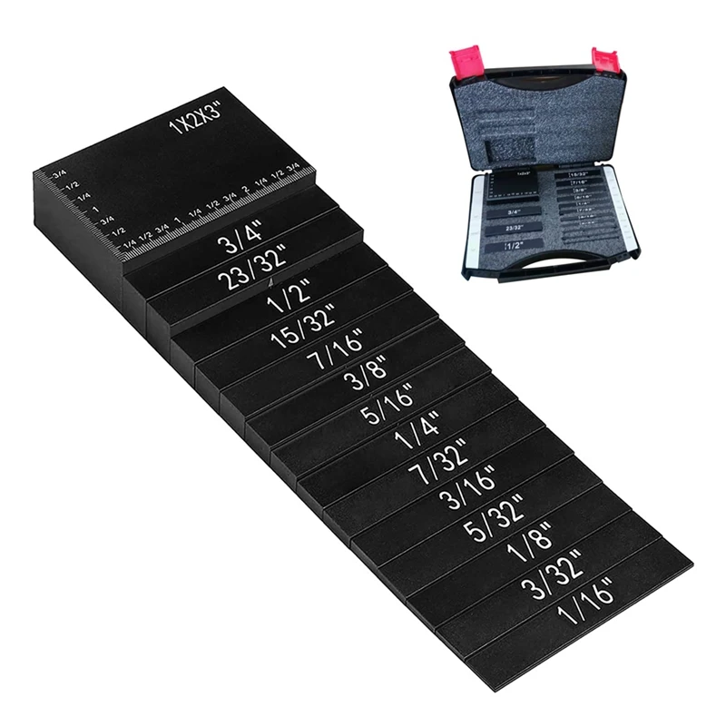 

15Pcs Setup Blocks Height Gauge Set, Precision Setup Bars for Router and Table Saw Accessories Woodworking Set Up