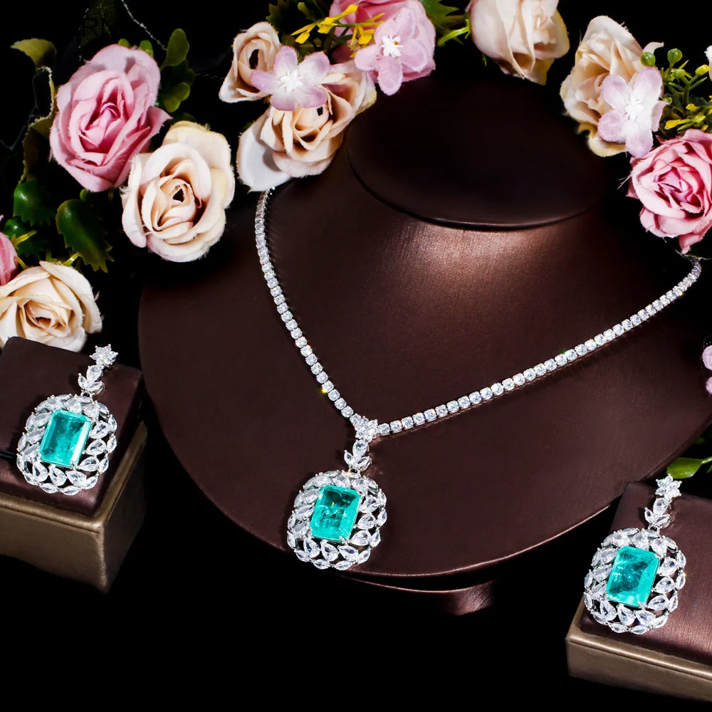 

Ожерелье с покрытием из белого золота, с фианитом