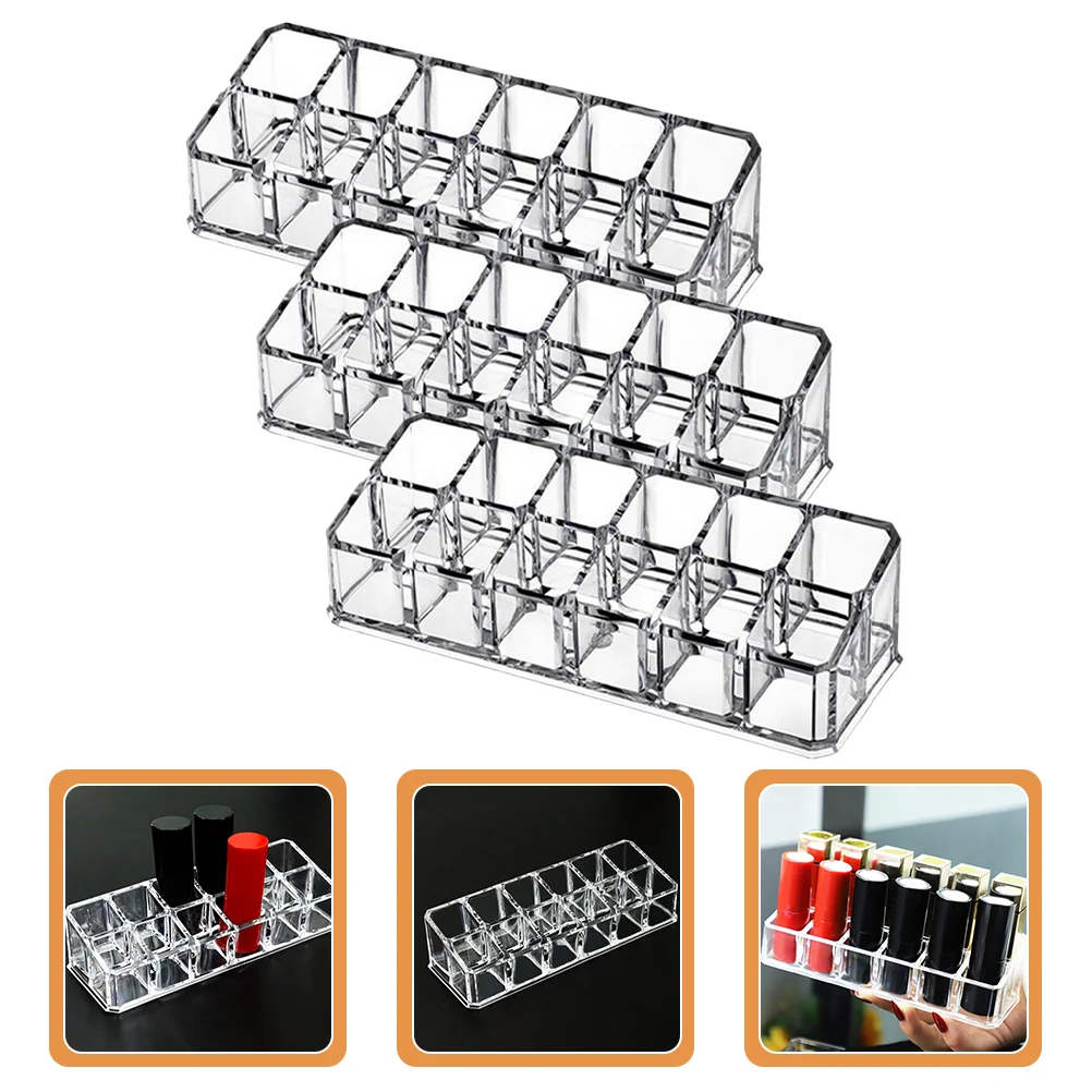 

Holder Lipstick Makeup Organizers Storagedelicate Accessory Home Gloss Lip Desktop Organizer Grid Stand Multi Brushesdisplay