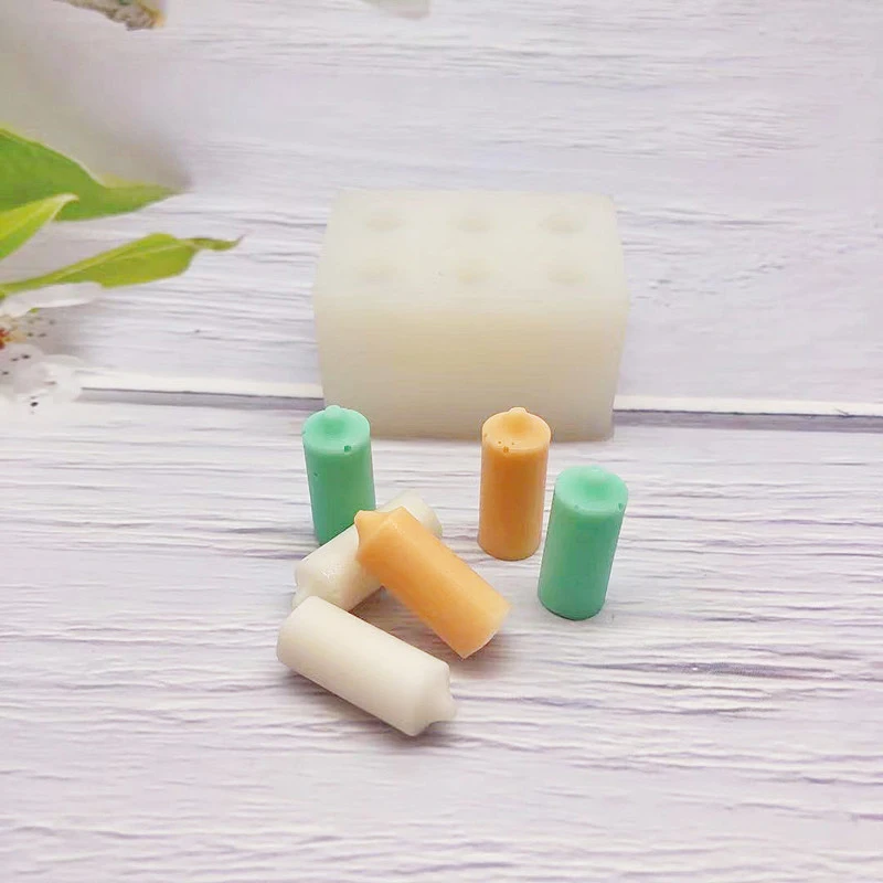 

Transparent 3D Candle Silicone Mold Handmade Diy Mini Cylinder Soap Candle Mould Candle Aroma jewelry tools