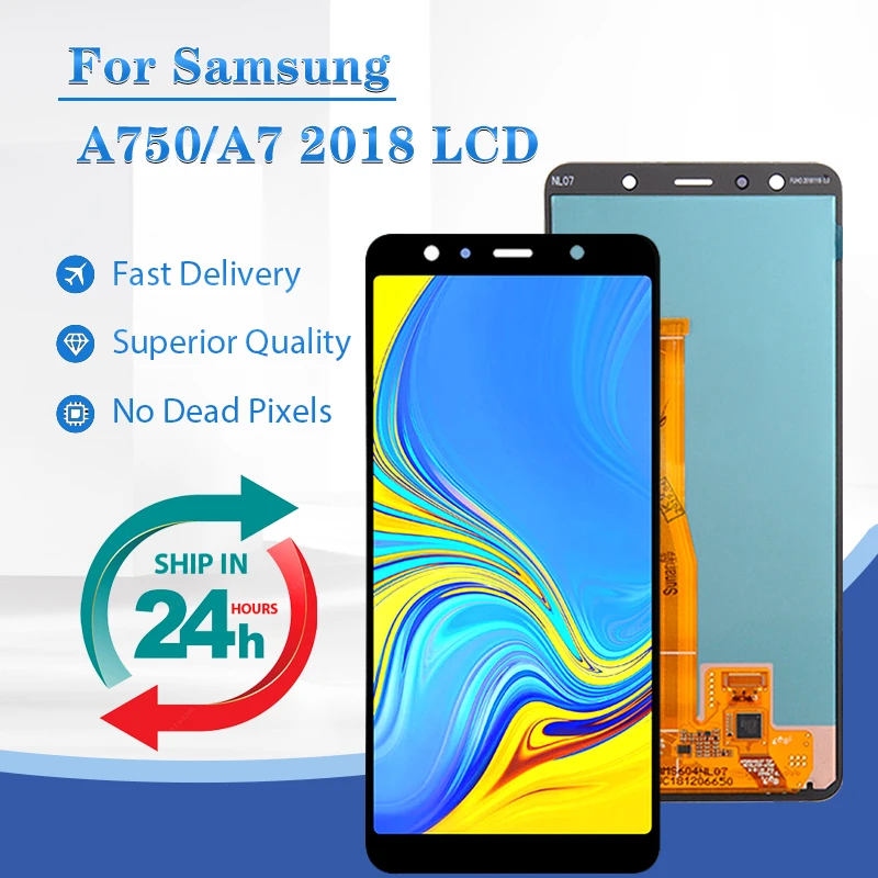 

A7 2018 Display For Samsung Galaxy A750 Lcd Touch Screen Digitizer A750F A750FN A750G Assembly Free Ship With Tools Brand New