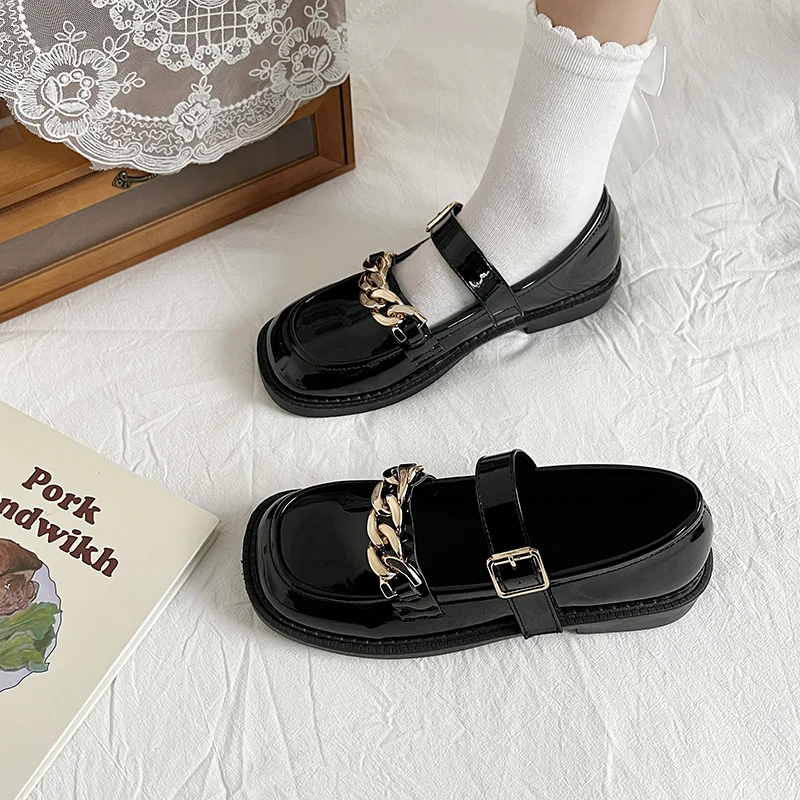

Summer Shoes Ladies 2022 Fashion Women's Oxfords Low Heels Autumn Clogs Platform Female Footwear Modis Leather Fall Creepers