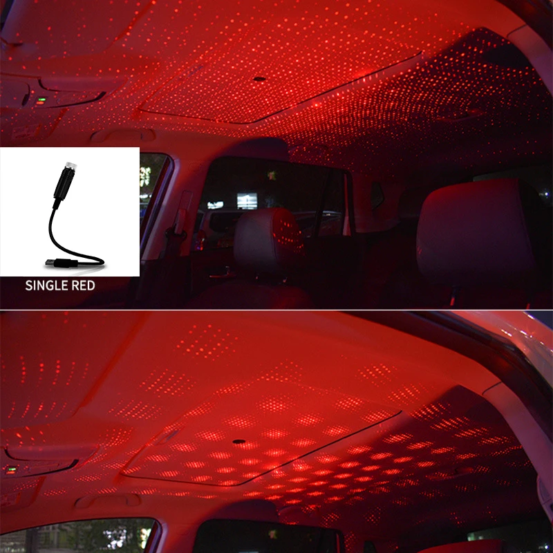 

Car Car Usb Starry Atmosphere Light Laser Welcome Light Projection Decorative Light Star Ceiling Projection Light.