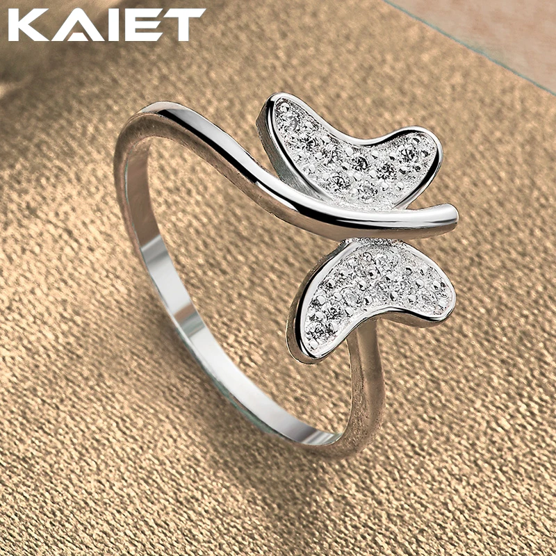 

KAIET 925 Silver Color Butterfly 7-10# Ring For Women Fashion Accessories Jewelry