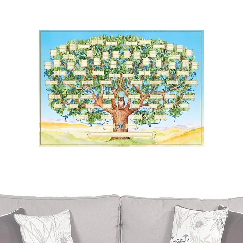 

15.75x23.62inch Family Tree Chart Genealogy Fill In Family Tree Diagram Ancestry Chart Gifts For Children To Know Their Family