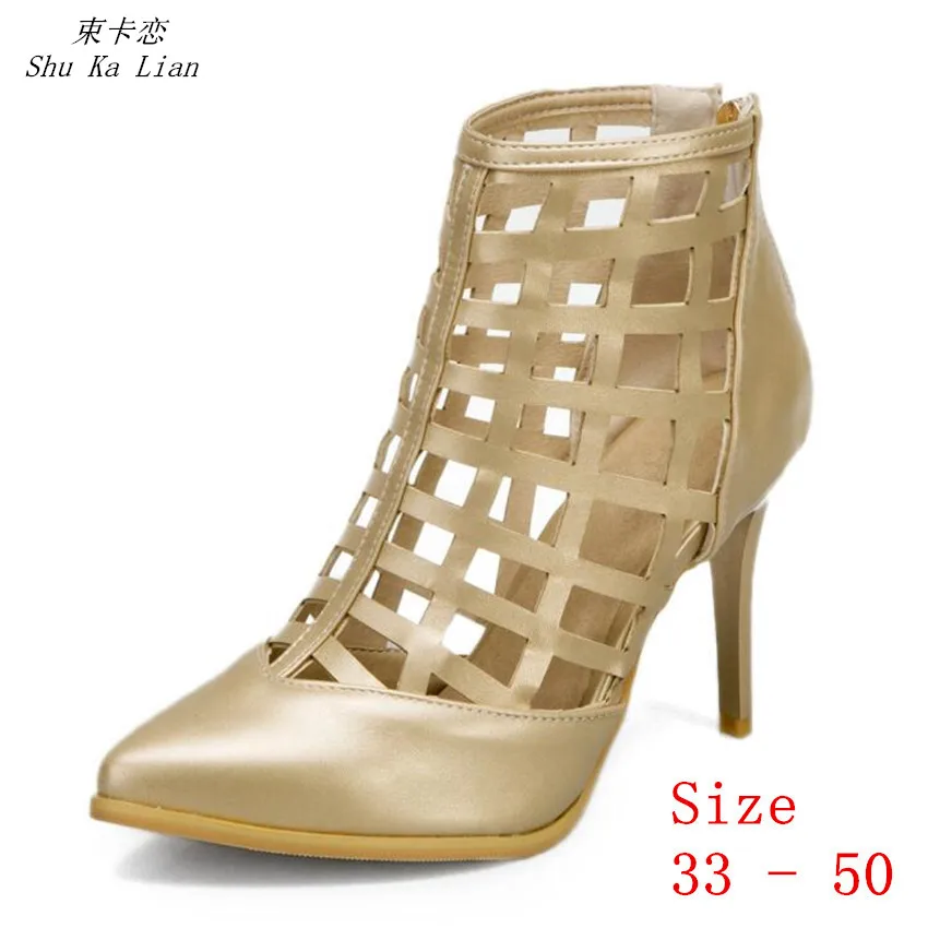 

Women Gladiator Sandals High Heels Pumps Summer Shoes Woman High Heel Sandals Small Plus Size 33 - 50