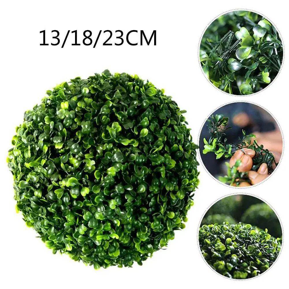 

Simulation Green Leave Grass Ball Artificial Flower Grass Plant Ball Topiary Tree Boxwood Home Outdoor Wedding Party Decoration