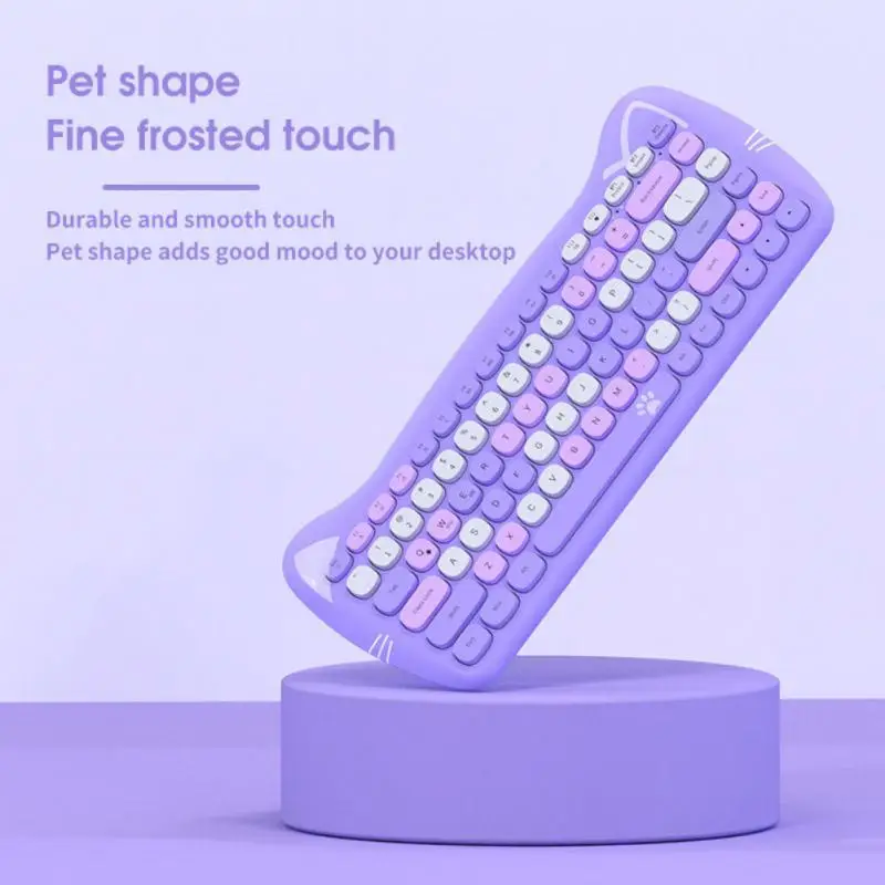 

Usb 84 Key Cute Keyboard For Office Gaming Accessories Wireless Keyboard Gaming Keyboards Girls' Birthday Gift Mini
