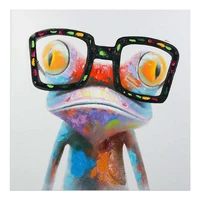 fsbcgt animal colorful happy frog diy painting by numbers drawing on canvas handpainted coloring by numbers home wall art decor