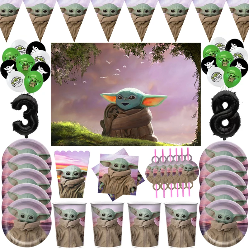 Baby Shower Gift Yoda Baby Theme Happy Birthday Party Decorations Balloon