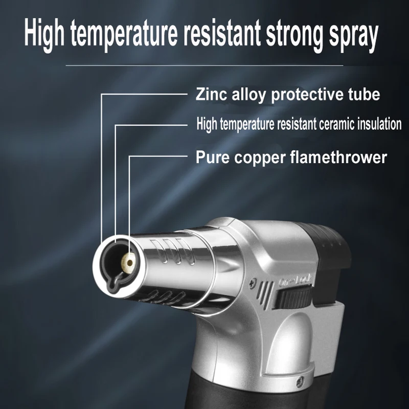 Multifunctional Flamethrower Welding Torch Barbecue Lighter Cigar Gas Fire Starter Flame Spray Gun Butane Lighters |
