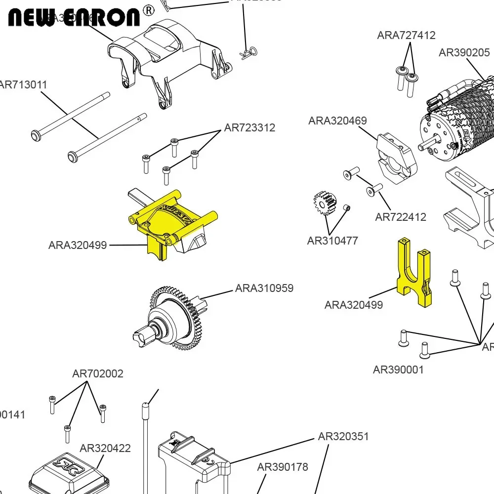 Новинка ENRON сплав Центральная диффузная крышка шестерни Крепление # ARA320499 для